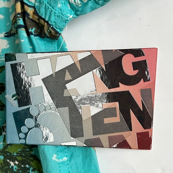 Hang Ten Shirt Tropical Surf Sun Sand Novelty Print Hawaiian Size Medim Blue - Picture 5 of 7